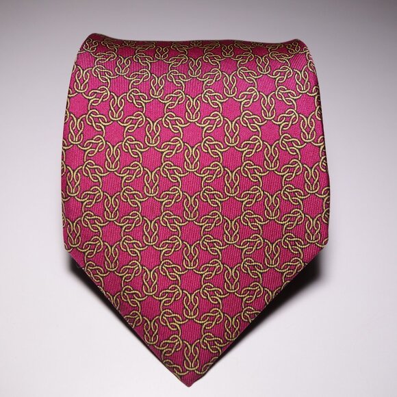 Hermes Paris Equestrian 100% Silk Tie Made In France - Picture 1 of 8
